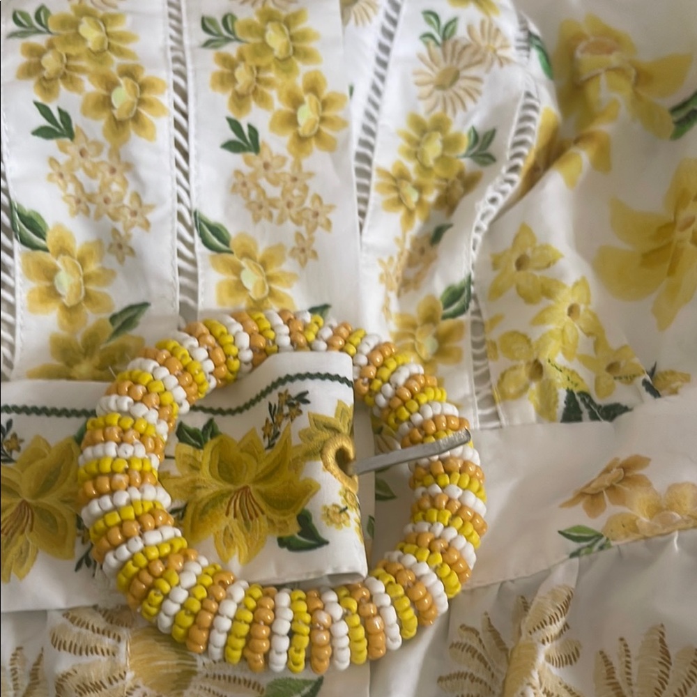 FARM Rio Azalea Yellow Floral Mini Dress